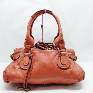 Chloe Orange Leather Shoulder Bag